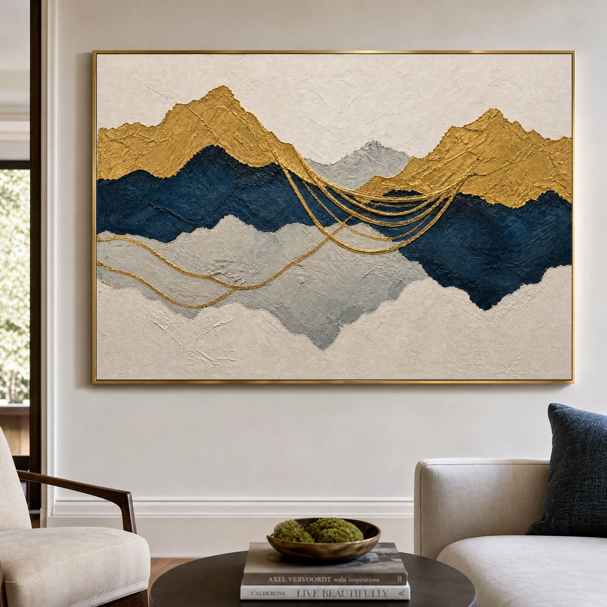 L005 | Amber Horizon – Warm Landscape Wall Art