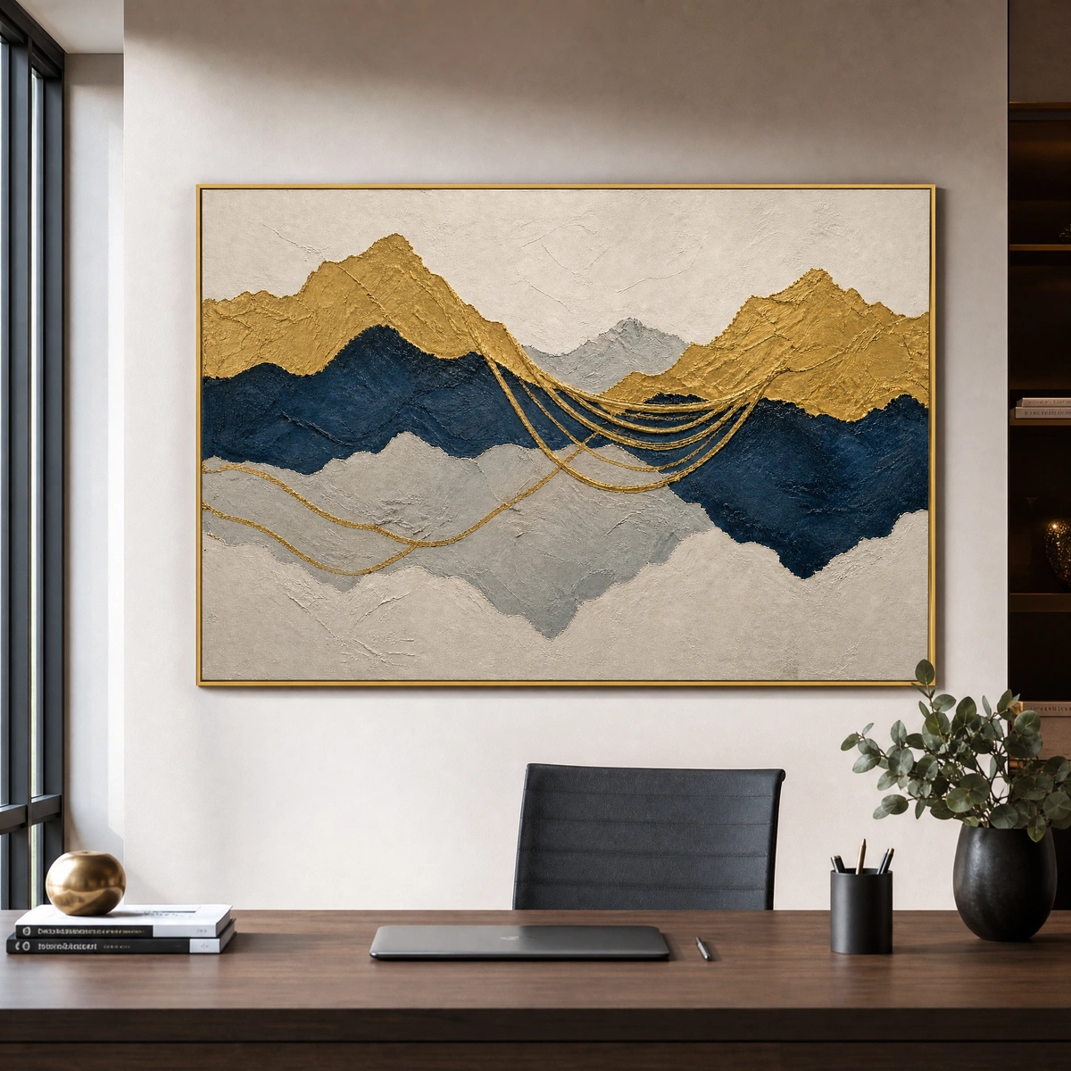 L005 | Amber Horizon – Warm Landscape Wall Art