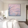 S011 | Blush Petal Mist – Floral Canvas Art | Impasto Oil Painting