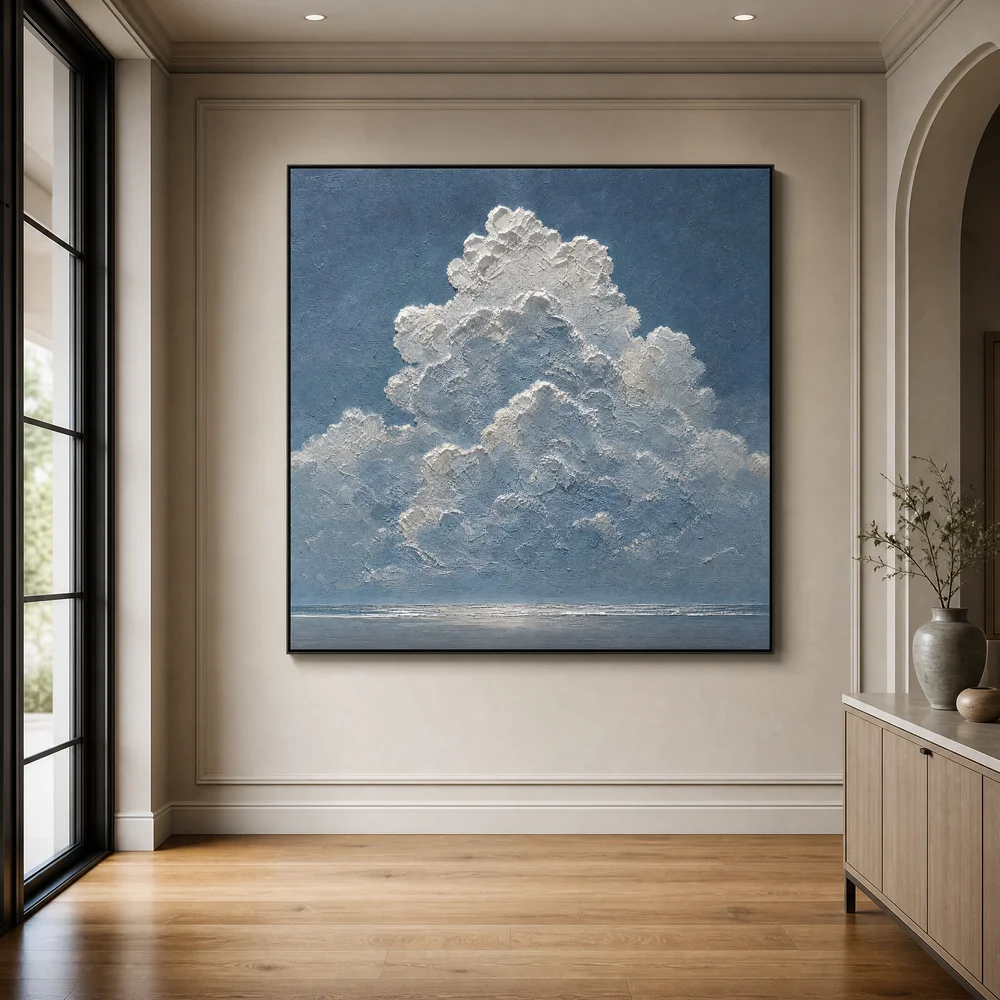 cloudlit-horizon-coastal-ocean-art-entryway S008 | Cloudlit Horizon – Coastal Ocean Canvas Art