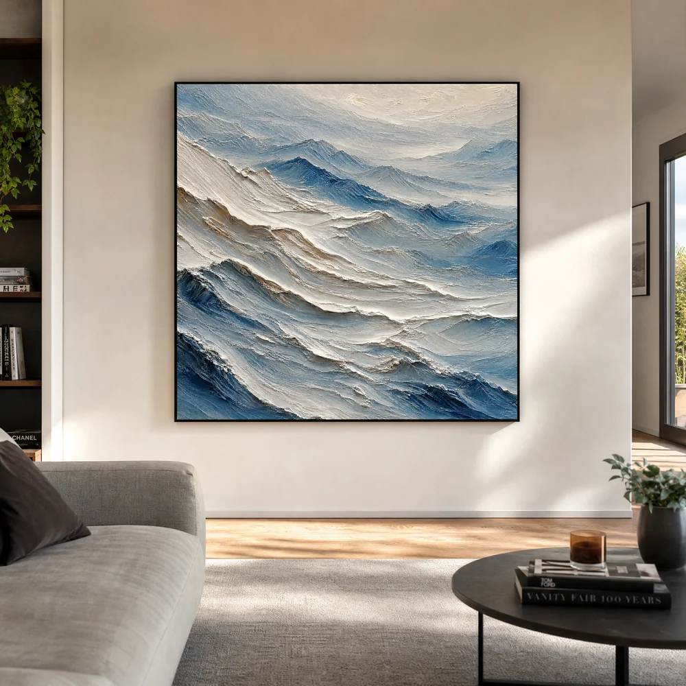 glacial-ridges-textured-abstract-canvas-art-living-room-05 S009 | Glacial Ridges – Textured Abstract Canvas Art