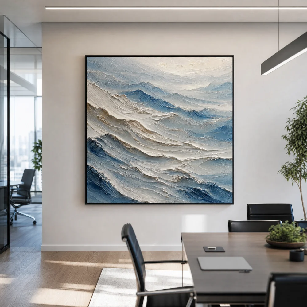 glacial-ridges-textured-abstract-canvas-art-office-02 S009 | Glacial Ridges – Textured Abstract Canvas Art