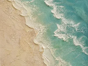 S006 | Turquoise Break – Coastal Ocean Canvas Art