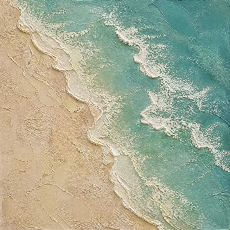S006 | Turquoise Break – Coastal Ocean Canvas Art