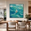teal-crossing-coastal-ocean-canvas-art-dinning-room-01 S010| Teal Crossing – Coastal Ocean Canvas Art