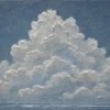 tempest-crown-impasto-seascape-canvas-art Impasto oil painting of massive storm clouds billowing above a calm ocean surface