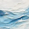 tidal-veil-abstract-ocean-canvas-art Textured impasto oil painting of abstract blue ocean waves and ivory foam