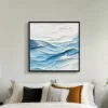 tidal-veil-abstract-ocean-canvas-art-bedroom-S-04 Textured impasto oil painting of abstract blue ocean waves and ivory foam