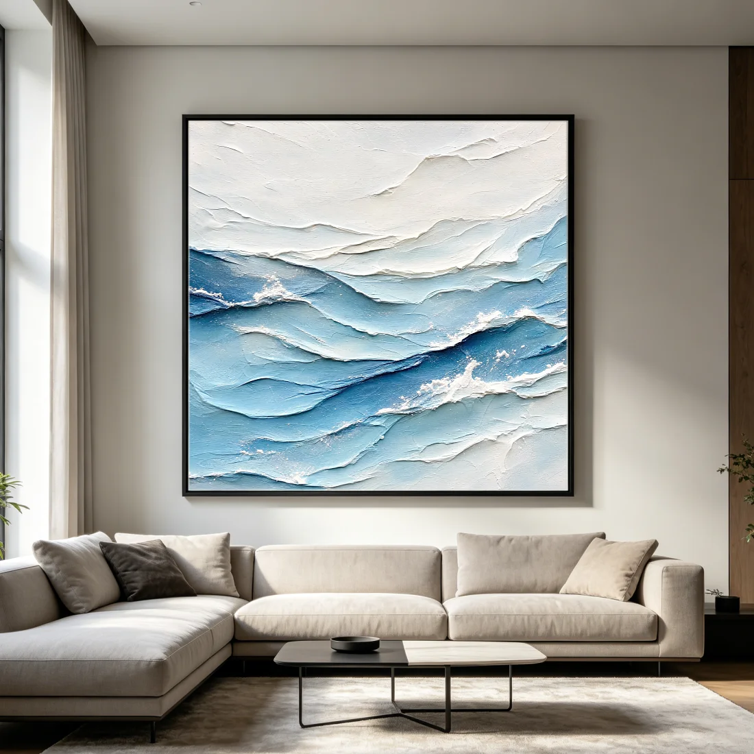 tidal-veil-abstract-ocean-canvas-art-living-room-S-02 S007 | Tidal Veil – Abstract Ocean Canvas Art | Impasto Oil