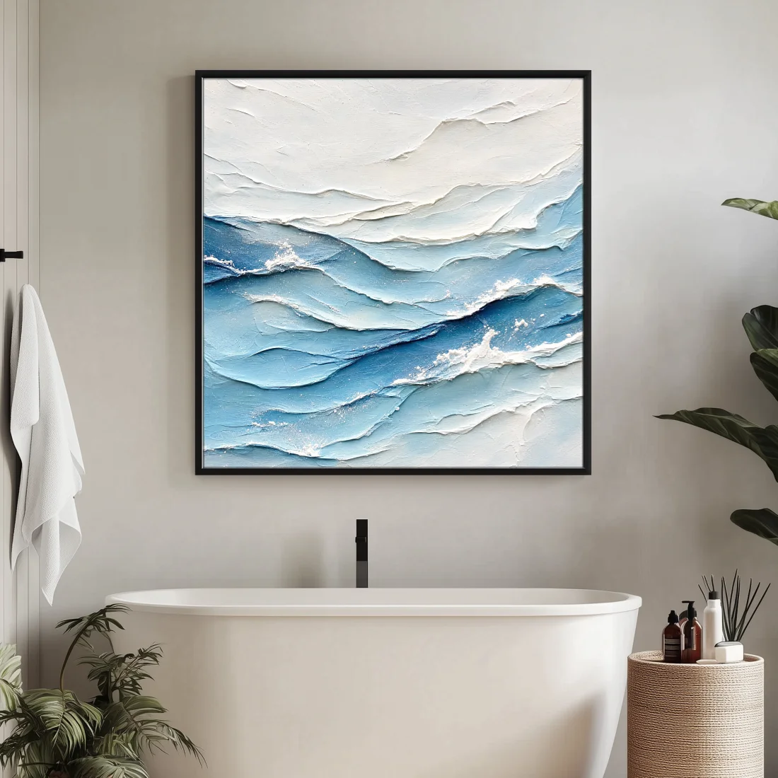 tidal-veil-abstract-ocean-canvas-art-living-room-S-05 S007 | Tidal Veil – Abstract Ocean Canvas Art | Impasto Oil