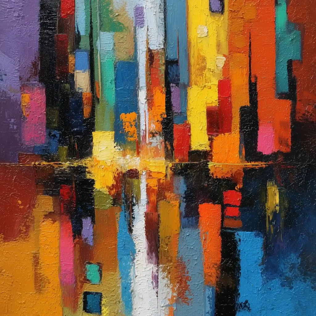 P002 | Azure Ember – Textured Abstract Canvas Art