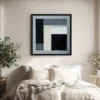 silver-tide-bedroom-S-02 S004 | Silver Tide - Black and Gray Abstract Wall Art
