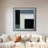 silver-tide-living-room-S-01 S004 | Silver Tide - Black and Gray Abstract Wall Art