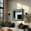 silver-tide-stairs-S-02 S004 | Silver Tide - Black and Gray Abstract Wall Art