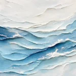 S007 | Tidal Veil – Abstract Ocean Canvas Art | Impasto Oil