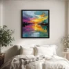 twilight-reflections-bedroom-S-02 S003 | Twilight Reflections - Colorful Cityscape Wall Art