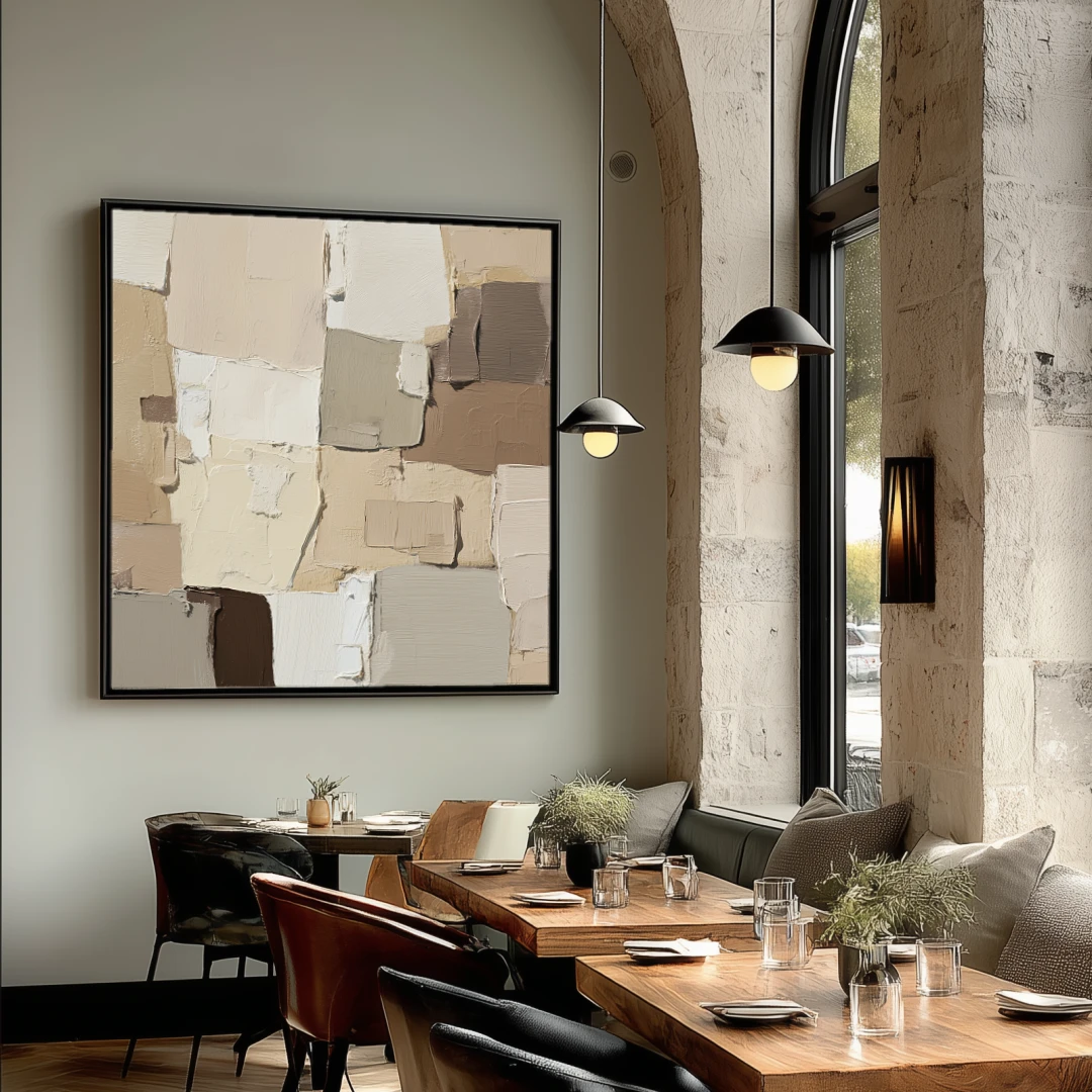 warm-earth-reverie-dinning-room-S-01 S005 | Warm Earth Reverie - Neutral Abstract Wall Art