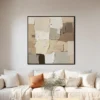 warm-earth-reverie-living-room-S-01 S005 | Warm Earth Reverie - Neutral Abstract Wall Art