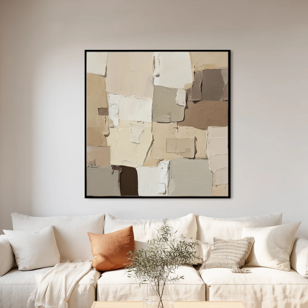 warm-earth-reverie-living-room-S-01 S005 | Warm Earth Reverie - Neutral Abstract Wall Art