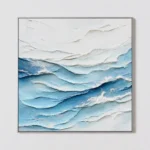 S007 | Tidal Veil – Abstract Ocean Canvas Art | Impasto Oil