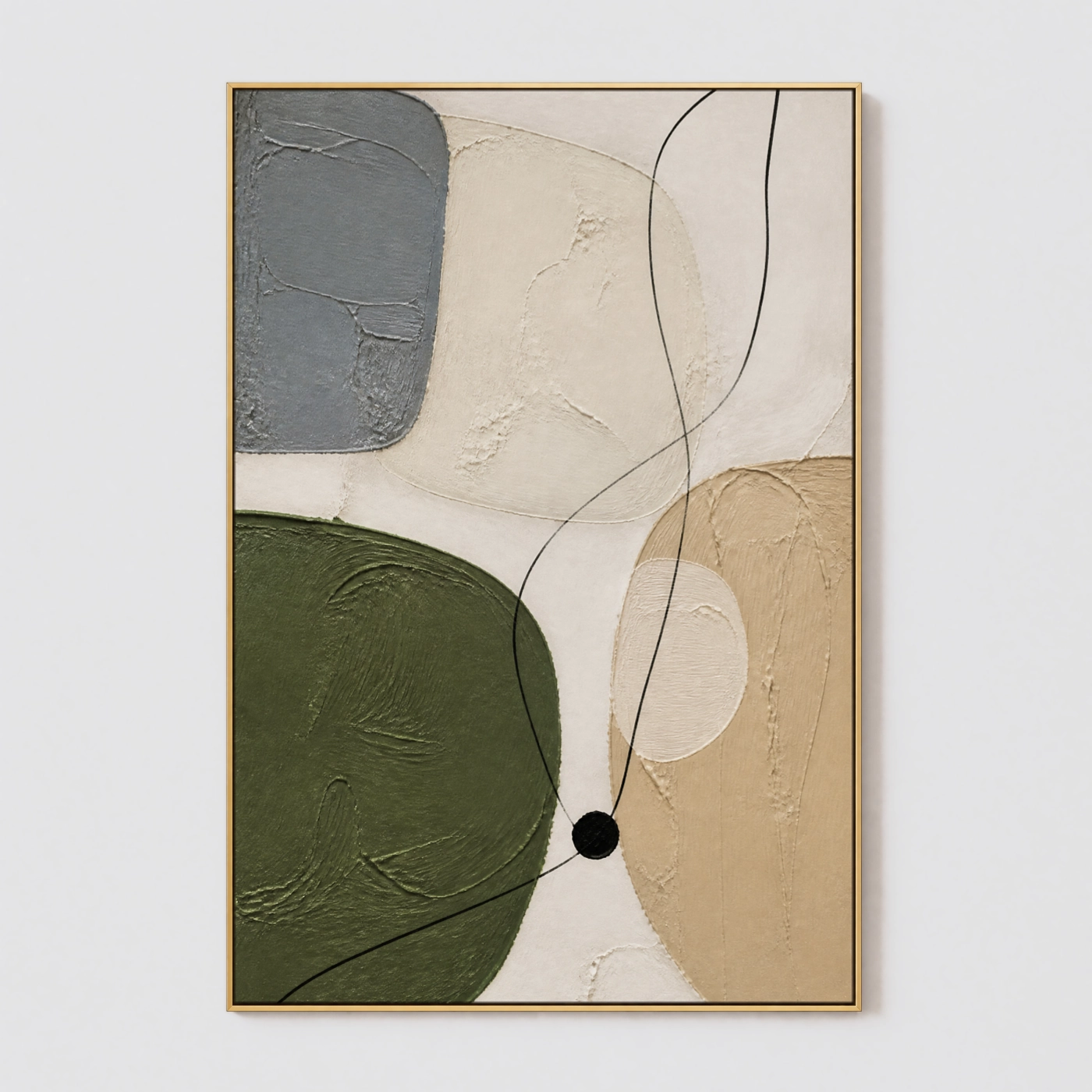 P007 | Olive Trace - Green Abstract Wall Art