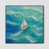teal-crossing-coastal-ocean-canvas-art-prime-T-1x1-black-frame-pure S010| Teal Crossing – Coastal Ocean Canvas Art