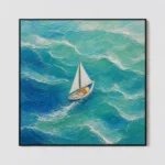 S010| Teal Crossing – Coastal Ocean Canvas Art