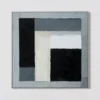 silver-tide-T-1x1-silver-frame-pure S004 | Silver Tide - Black and Gray Abstract Wall Art