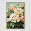white-peonies-in-bloom-T-2x3-gold-frame P001 | White Peonies in Bloom
