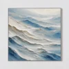 glacial-ridges-textured-abstract-canvas-art-T-1x1-silver-frame-pure S009 | Glacial Ridges – Textured Abstract Canvas Art