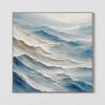 S009 | Glacial Ridges – Textured Abstract Canvas Art