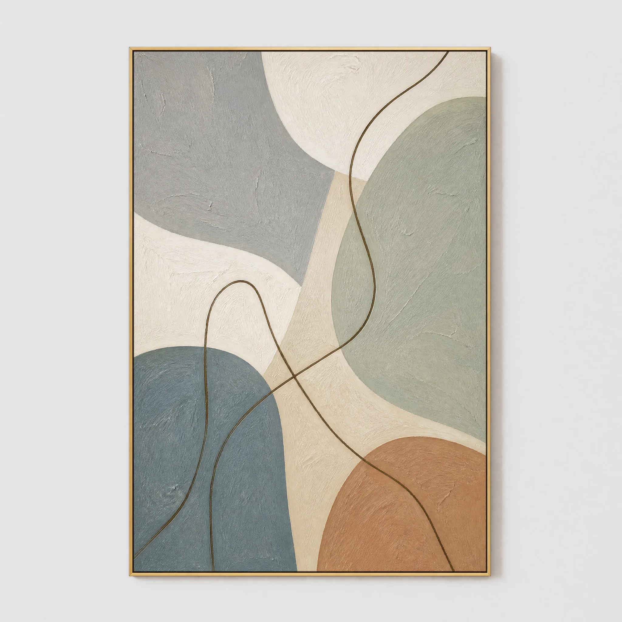 P017 | Blue Bend - Organic Line Wall Art