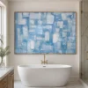 frosted-wall-blue-textured-wall-art-bathroom-01 L008 | Frosted Wall - Blue Textured Wall Art