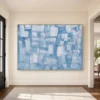 frosted-wall-blue-textured-wall-art-entryway-01 L008 | Frosted Wall - Blue Textured Wall Art