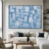 frosted-wall-blue-textured-wall-art-living-room-02 L008 | Frosted Wall - Blue Textured Wall Art