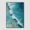 azure-drift-T-2x3-black-frame P004 | Azure Drift – Coastal Ocean Canvas Art