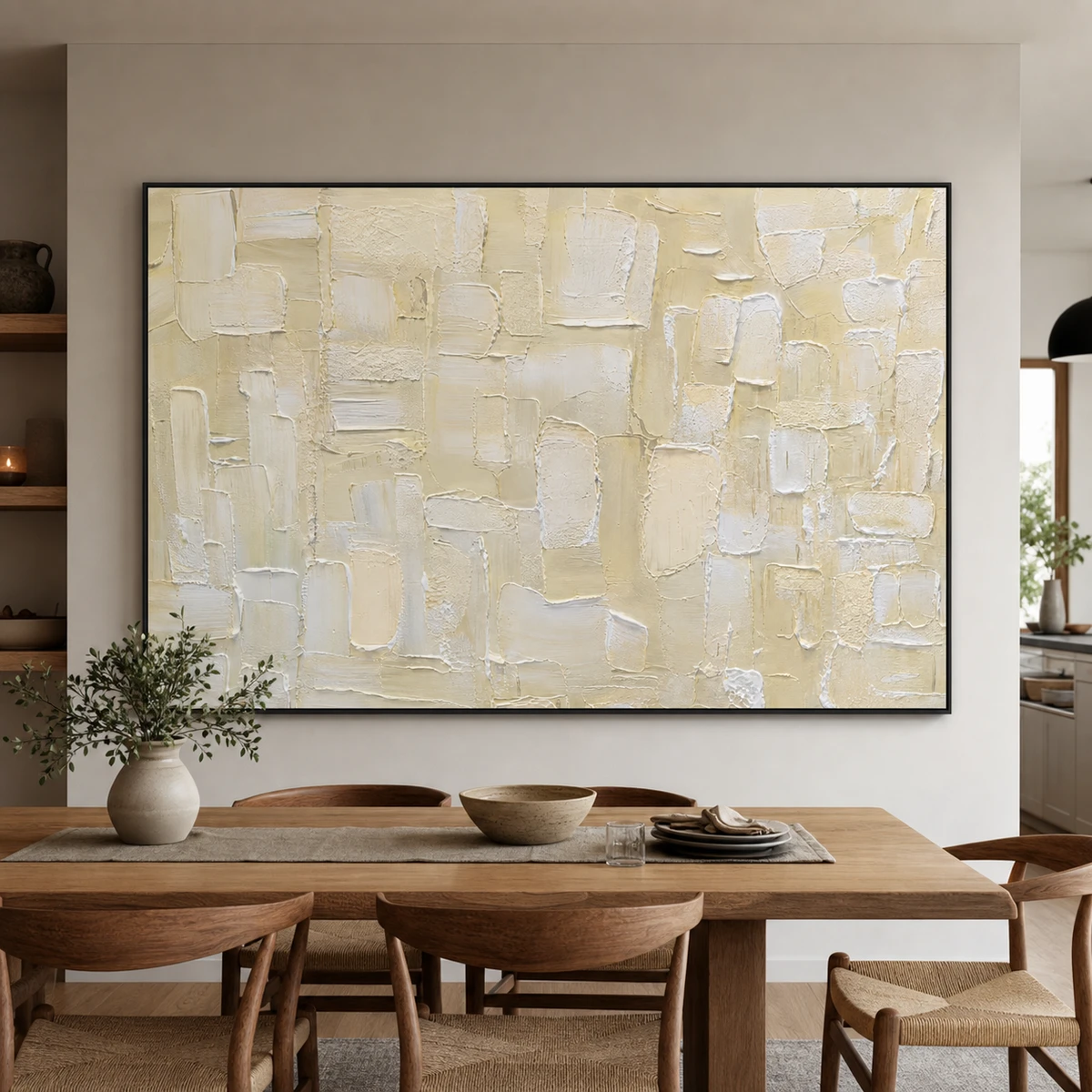 L007 | Limewash – Beige Textured Wall Art