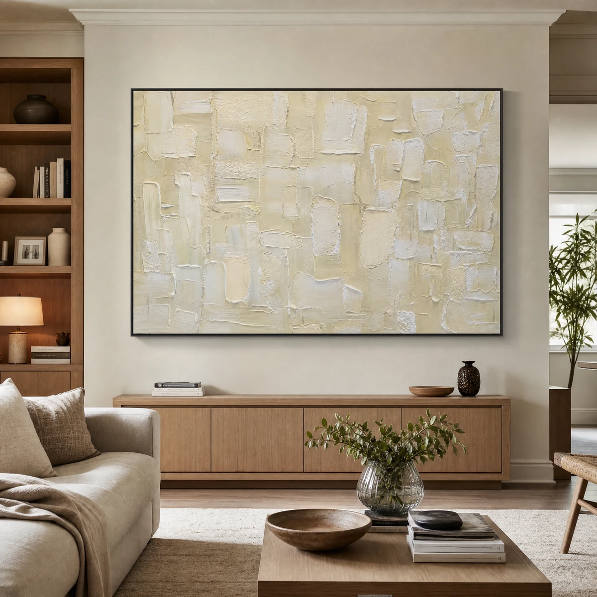 L007 | Limewash – Beige Textured Wall Art