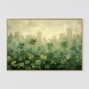 lucky-clover-field-scaled-T-3x2-gold-frame-pure L001 | Lucky Clover Field