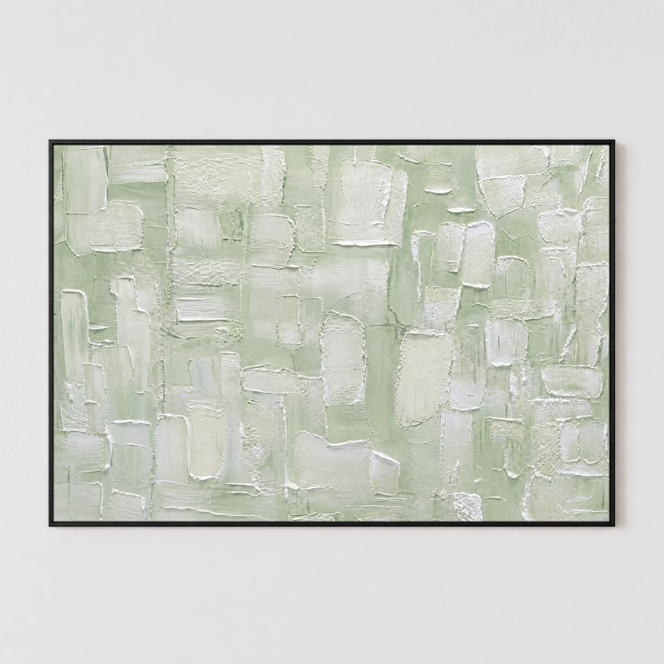 L009 | Sage Plaster - Green Textured Wall Art