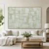 L009 | Sage Plaster - Green Textured Wall Art