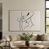 scarlet-poise-minimalist-figurative-canvas-art-living-room-wall-art-1 L006 | Scarlet Poise - Minimalist Figurative Canvas Art