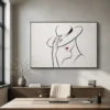 scarlet-poise-minimalist-figurative-canvas-art-office-wall-art-1 L006 | Scarlet Poise - Minimalist Figurative Canvas Art
