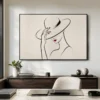 scarlet-poise-minimalist-figurative-canvas-art-office-wall-art-2 L006 | Scarlet Poise - Minimalist Figurative Canvas Art