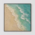S006 | Turquoise Break – Coastal Ocean Canvas Art
