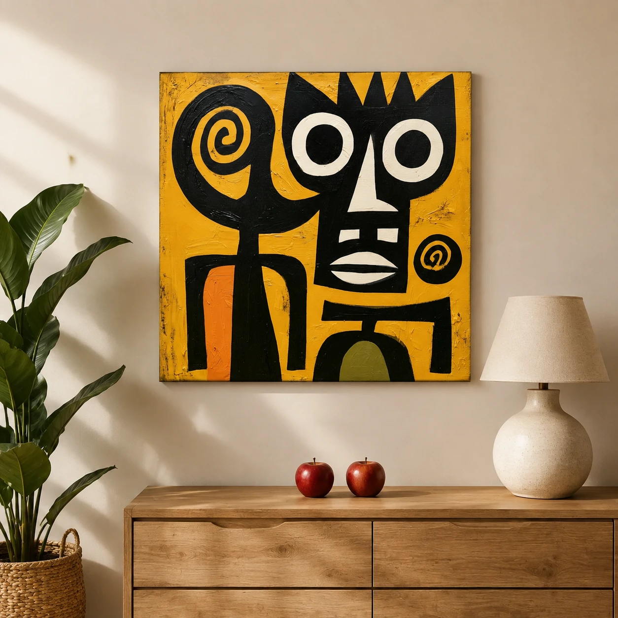 black-ochre-sentinel-mid-century-wall-art-scene-01 S014 | Black Ochre Sentinel – Mid Century Wall Art