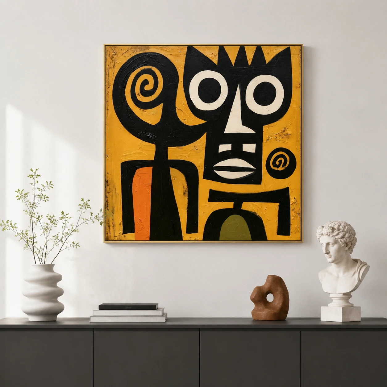 black-ochre-sentinel-mid-century-wall-art-scene-02 S014 | Black Ochre Sentinel – Mid Century Wall Art