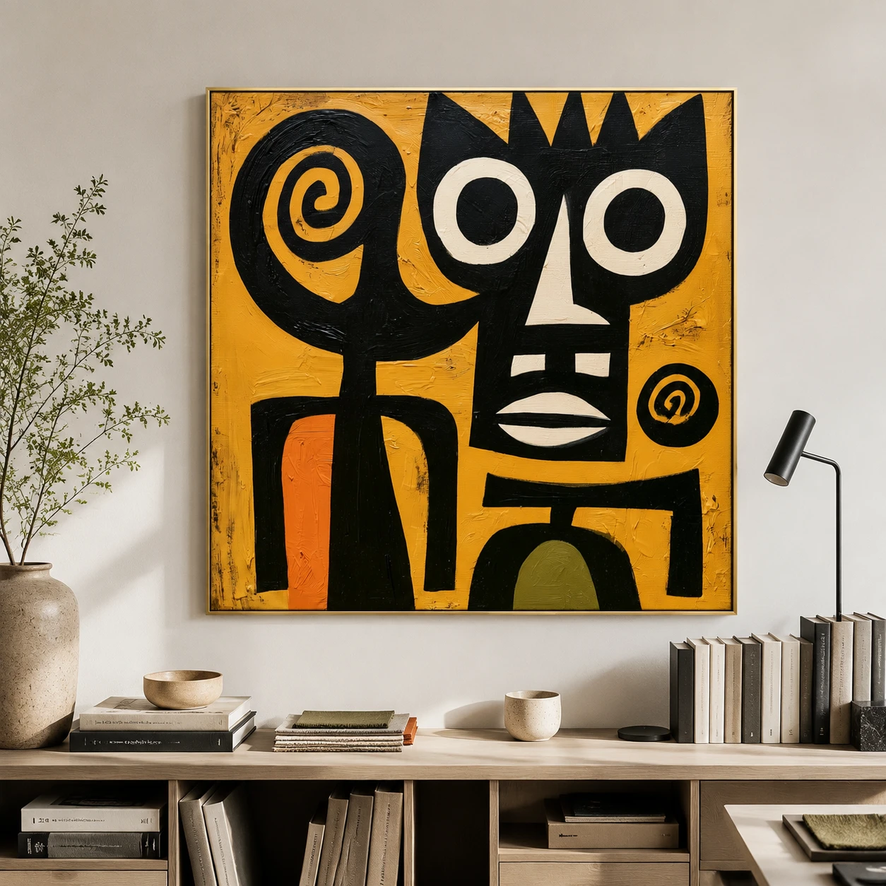 black-ochre-sentinel-mid-century-wall-art-scene-03 S014 | Black Ochre Sentinel – Mid Century Wall Art