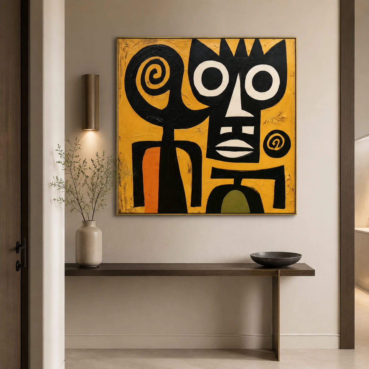 black-ochre-sentinel-mid-century-wall-art-scene-04 S014 | Black Ochre Sentinel – Mid Century Wall Art