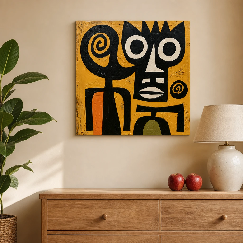 black-ochre-sentinel-mid-century-wall-art-scene-05 S014 | Black Ochre Sentinel – Mid Century Wall Art
